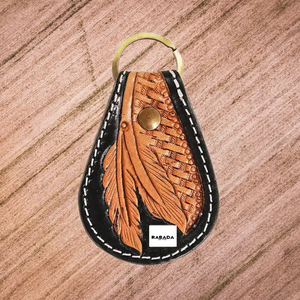 พวงกุญแจหนังวัวแท้พวงกุญแจหนังวัวแท้ที่ออกแบบได้ตามต้องการ - Product Image 1