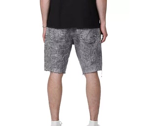 Pantalones cortos de mezclilla cómodos para hombre, venta al por mayor, pantalones cortos informales de algodón estampado lavado ácido, pantalones cortos para hombre con logotipo personalizado - Product Image 4