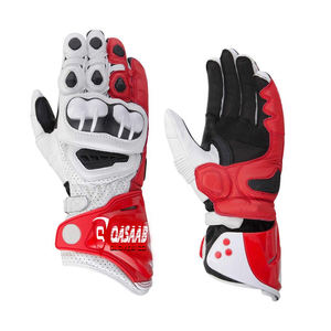 Top-Tendance Meilleur Design Noir-Rouge Couleur Respirant Hommes Moto Racing Gant En Cuir Moto Gants Gants D'équitation - Product Image 1