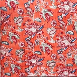 Premium <b>Vintage</b> Floral Jaipuri Hand Block Printed 200TC Cotton <b>Quilt</b> Pure Cotton Super Soft Eco-Friendly Non-Toxic Dyes Machine - Product Image 3
