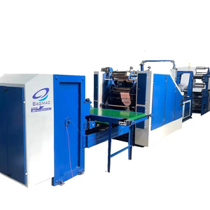 เครื่องขึ้นรูปถุงกระดาษคราฟท์มอเตอร์สองสีอัตโนมัติเครื่องผลิตถุงพลาสติกด้านล่างสี่เหลี่ยมมีอุปกรณ์เสริม - Product Image 1