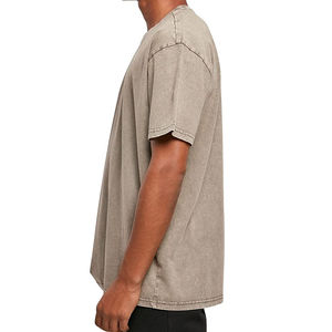 Camisetas de Hombre Personalizadas, Lavadas con Ácido, Estilo Desgastado, Corte Regular, Sólidas, Transpirables, 100% Algodón, Lisas, Vintage - Product Image 3