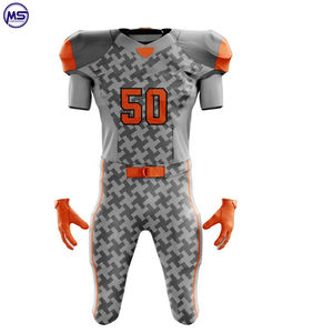 Customized Logo Printing American Football Uniform Breathable Polyester Sports Wear Plus Size <b>Sets</b> <b>on</b> Sale - Product Image 2