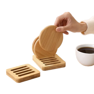 Juego de Posavasos de Madera Modernos y Ecológicos para Bebidas Calientes y Frías, Hechos a Mano, 300 mm de Diámetro, 10 mm de Grosor, para Hogar y Oficina - Product Image 6