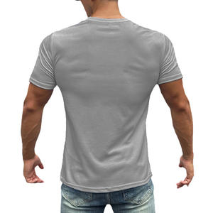 Camiseta Deportiva de Manga Corta para Hombre, Diseño Personalizado con Logotipo OEM, Tendencia de Gimnasio, Secado Rápido, Cuello Redondo, Ajustada - Product Image 3