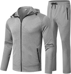 Chándales de lana lisos hechos a medida para hombre, chándal ajustado para hombre, ropa deportiva de invierno, chándal personalizado de alta calidad - Product Image 1