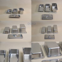 Peralatan Dapur Komersial Restoran Hotel, Panci Makanan 1/3 GN Stainless Steel untuk Saus, Lauk & Camilan, Chafing Dish