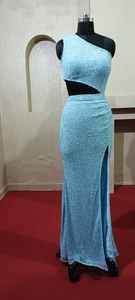 Vestido de Noche de Lino a Medida 116, Completamente Bordado a Mano, Cintura Natural de Lujo para Bodas y Fiestas - Product Image 2