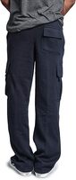 Pantalon de jogging cargo décontracté pour homme, personnalisé, en toile marine délavée, multi-poches, cordon élastique, coupe droite, OEM Polyester/Nylon