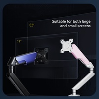 Support de moniteur H1 Support de bras à ressort à gaz à bras unique pour moniteur de bureau