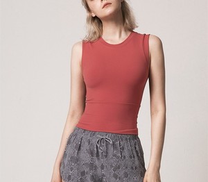 OEM Custom Womens tank Top Tight-fitting Yoga Stringer tank Top Fitness Clothing with Chest <b>Pad</b> Singlet tank Top for Women - Product Image 6