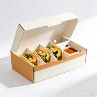 Boîte à tacos et burritos jetable, emballage à emporter pour tortillas mexicaines, Caja Burrito