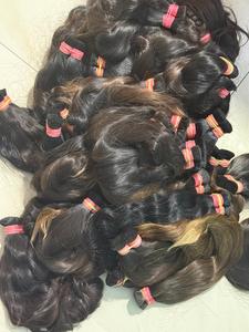 Extensiones a granel de cabello humano indio Virgen sin procesar 100% Natural recto textura Europea cabello Real oferta de proveedor al por mayor - Product Image 3