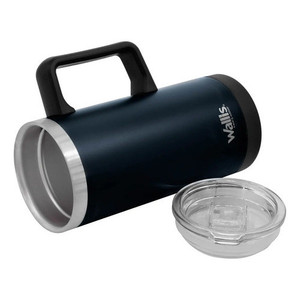 Tazza termica Wallis in acciaio inossidabile da 530 ml con protezione antispruzzo, blu scuro opaco - Product Image 4