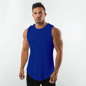 Vente en gros de débardeur de gymnastique sans manches à séchage rapide pour hommes, gilet de basket-ball respirant et de course à pied avec tissage tricoté - Product Image 2