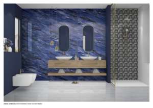 Azulejos de Porcelana Esmaltada de Alto Brillo con Diseño Italiano JOKUL Cobalto - Product Image 2
