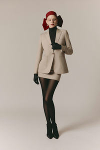 Elegante Viva Blazer de mujer Tejido de alta calidad Bordado de lana no tejido Decoración de cristal Botón único ODM Servicios hechos - Product Image 5