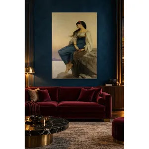 Impression sur toile Fida Jules Lefebvre Graziella assise sur les rochers - Product Image 5