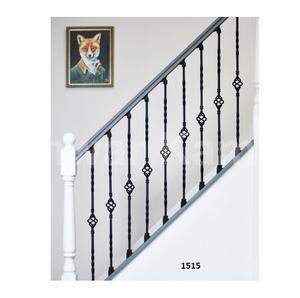Vente chaude Fantaisie Design Mat Noir En Acier Escalier Rampe Haute Qualité Balcon Rampe Pour La Maison Hôtel Appartement Décor - Product Image 4