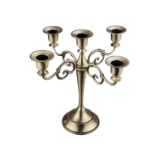 Candelabro de Metal para Mesa, Estilo Lujoso, Centro de Mesa para Bodas, Portavelas Decorativo, Acabado en Níquel Negro Pulido - Product Image 2