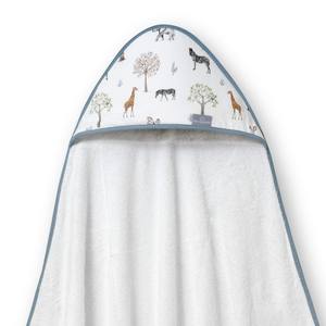 Mod. Serviette de bain en bambou blanc Serengueti 100x100 cm, 400 GSM, écologique, imprimée, pour la maison et les enfants - Product Image 1