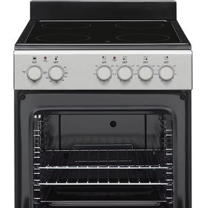 Cuisinière et four électriques de 20 po avec plaque de cuisson vitrocéramique – Acier inoxydable, boutons robustes - Product Image 1