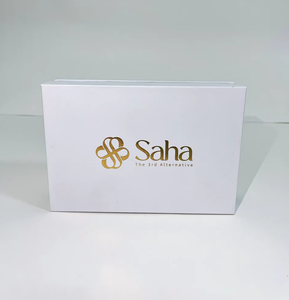 Boîte d'emballage en papier cadeau imprimé sur mesure de luxe 2 pièces couvercle et base avec cou bijoux cosmétiques coffret cadeau - Product Image 4