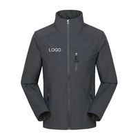 Service OEM ODM – Veste d'hiver décontractée pour homme avec logo personnalisé, col montant, softshell imperméable et respirant, coupe-vent frontal