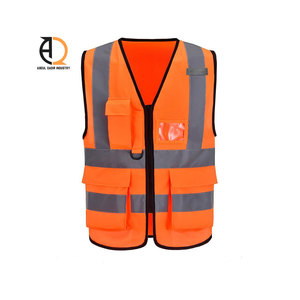 Chaleco de Seguridad Reflectante de Lona para Hombre, Talla Grande, con Logotipo y Texto Personalizados, Chaleco de Trabajo de Alta Visibilidad, Uniformes de Trabajo de Construcción - Product Image 5