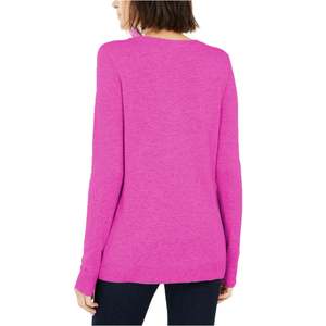 Maglione Rosa con Decorazioni e Scollo a Goccia per Donna, Taglia Piccola, Collezione Autunnale INC International Concepts - Product Image 2