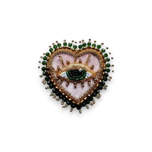 Broche en cuivre hibou avec perle de cristal, broderie à la main, fil de bullion, perles, accessoire de mode pour enfants, pour les cadeaux de mariage et de fête - Product Image 4