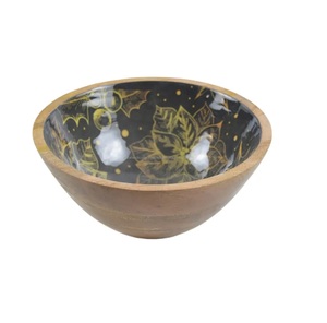 Cuenco para servir multiusos de madera con acabado Natural Simple de madera de mango para ensaladera de aperitivos de alta calidad - Product Image 2