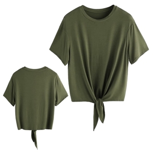 เสื้อยืดคอกว้างทรงวี ผ้าเจอร์ซีย์โพลีเอสเตอร์/คอตตอน คุณภาพสูง สำหรับผู้หญิง ไซส์พลัส แฟชั่นลำลอง นุ่ม ระบายอากาศได้ดี ทรงเข้ารูป ใส่สบายในฤดูร้อน เหมาะสำหรับใส่ทุกวัน - Product Image 1
