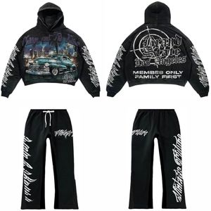 Ensemble de survêtement ample et décontracté pour homme, sweat-shirt et pantalon de jogging, fabrication sur mesure - Product Image 1