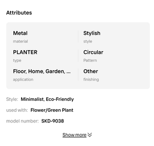Jardinière en métal moderne avec support, petite et grande, fournitures de jardin, jardinière en fer avec 2 pots de fleurs et jardinières - Product Image 2