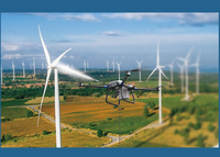Flyaster C15 Drone de Nettoyage de Bâtiments en Hauteur 100m, 16MPa, 20L/min, Pompe et Moteur avec Tuyau de 120m, RTK FPV pour Façades et Vitres