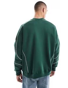 100% algodón sudadera de gran tamaño Drop Shoulder Hoodies para hombre OEM Custom Puff Print logo 360 Gsm Crew Neck Sudadera para hombres - Product Image 2