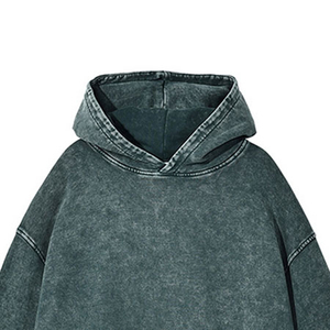 Sweats à capuche pour hommes les plus tendance, lavage à l'acide, 100% coton, respirant, écologique, séchage rapide, logo et couleur personnalisés - Product Image 3