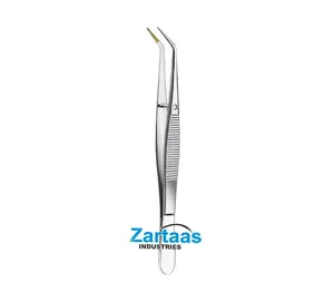 2024 High Quality Stainless Steel Dental Instrument Tweezer With Diamond Coated Tip 15 cm