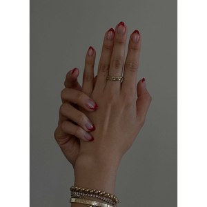 Claudine Twist & Pauline Ellipse <b>Ring</b> <b>Stack</b> Fashionable Trendy Inlay <b>Rings</b> with Rose Gold Rhodium Plating 18K Plating Color Gift - Product Image 3