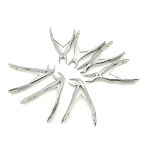 Kit de 7 pinces dentaires manuelles en acier inoxydable pour l'extraction des dents des enfants, instruments de laboratoire orthodontique certifiés CE - Product Image 3
