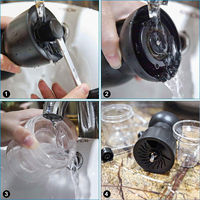 Moulin à café manuel à manivelle avec réglages de mouture ajustables pour café turc, expresso, cafetière à piston