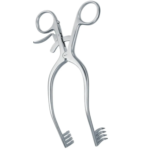 Écarteur de cervelet Adson de haute qualité 4x4 broches émoussées 23mm bras droits en acier inoxydable - Product Image 3