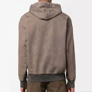 Sweat à capuche délavé effet soleil, tissu polaire doux, imprimé, mode décontractée, sweat à capuche délavé effet soleil, coton - Product Image 3