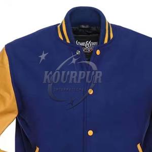 Chaquetas de béisbol universitaria de lana de gran tamaño para hombre con cuello levantado logotipo personalizado parches bordados al por mayor etiqueta personalizada logística - Product Image 2