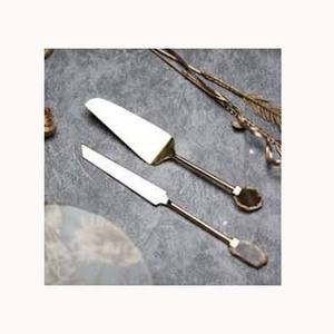 Juego de Cubiertos de cuchillo para cortar queso con mango de mármol blanco Juego de queso de acero inoxidable disponible para compradores mayoristas - Product Image 5