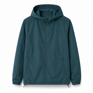 Veste coupe-vent à capuche pour homme personnalisée, polyester léger, résistant à l'eau, style urbain, décontracté, OEM, ODM, marque privée, vente en gros - Product Image 1