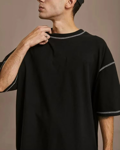 <b>Men's</b> Heavyweight Cotton Plus Size Custom Logo <b>T</b> <b>Shirt</b> High Quality Oversized Printed Plain Tee Blank Knitted - Product Image 3