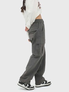 Pantalones Cargo de Hombre de Pierna Ancha con Logotipo Personalizado, Ajuste Holgado, de Alta Calidad, con Múltiples Bolsillos, Ropa Casual - Product Image 3