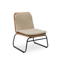 Chaise de salle à manger moderne Davidson, pas chère, avec pieds en acier inoxydable, revêtement en cuir PU et lin, hauteur réglable, coussin imperméable